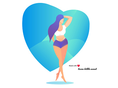 mine <3 ai blue body branding charecter colorful event flat gradient heart illustration iran logo persian sexy sexy girl sketch tutorial vector woman