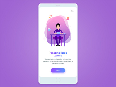 Onboarding UI - Personalised Learning charecter design illustration onboarding ui uidesign vector art