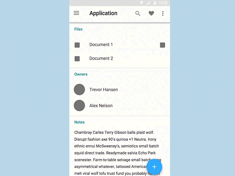 Material Design Header Drop In Exploration by Jared Lodwick on Dribbble