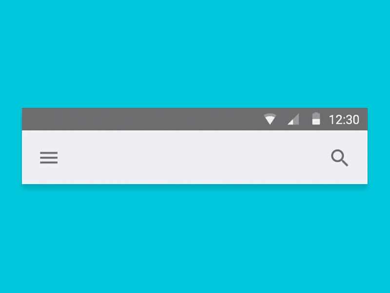 Material Design Search Header android animation app ios material design mobile pixate prototype search ui ux