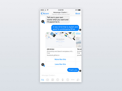 Download Facebook Messenger Ui Kit For Chatbots Sketch By Jared Lodwick On Dribbble