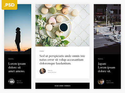 Articles Grid - Free .PSD