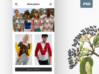 Mobile Eshop Homepage - Free .PSD