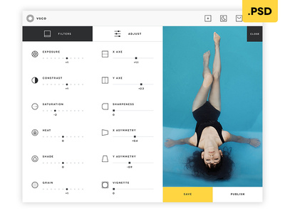 VSCO desktop App - Free .PSD
