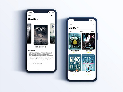 Book reading APP color concept simple ui ux