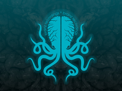 brainz recordings logotype brainz octopus records dramnbass dnb music poulpe devilfish brain brains intelligent idm pericranium marrow dark web lable internet lable logo logotype re3a voronezh vrn russia 36 symmetry