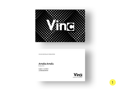 Vinc Business Card Option 1. branding business card design corporate branding corporate business card design graphics design vinc