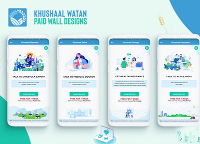 Khushaal Watan Paid Wall Designs 3d animation branding clean creative design design design art graphic design illustration logo motion graphics ui ux vector
