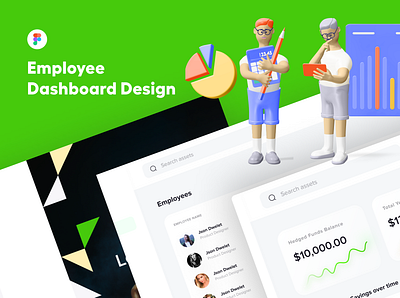 Employee Dashboard 3d animation branding clean creative design design design art graphic design illustration logo motion graphics ui vector