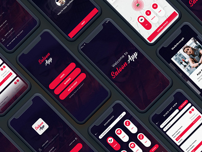 Saloon app Design adobe photoshop adobe xd design mockup saloon