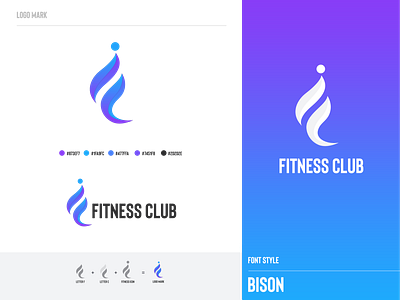 Fitness Club app icon app ui art branding clean clean ui creative design design app gradient logo logo mark logodesign modern product design ui ux uxdesign