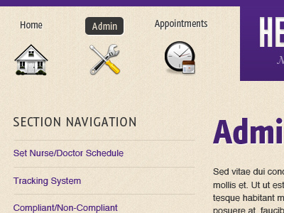 Health Services App app icons purple texture