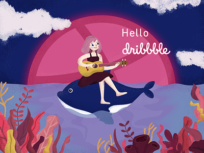 Hello Dribbble design illustration ui