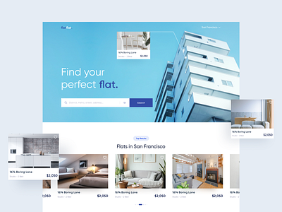 flatflat - Website branding design landing renting ui ux webdesign website