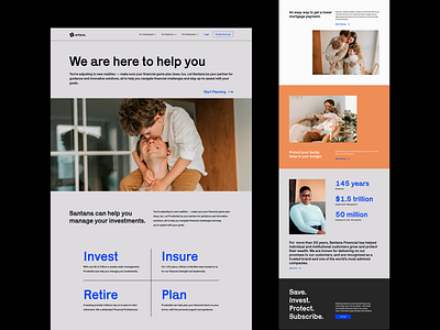 Santana insurance company - Website branding brutalism design insurance typography ui ux webdesign website