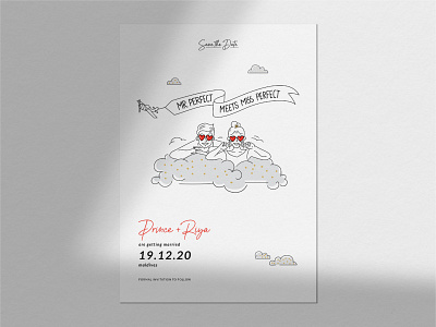 STD - Minimal Theme card illustration pragmaticart savethedate weddingcard weddinginvitation