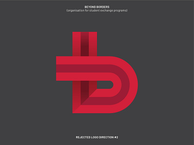 Beyond Borders - Rejected Logo Concept #2 alphabet logo branding extend initials logo logo monogram pragmaticart