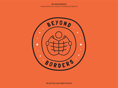 Beyond Borders - Rejected Logo Concept #3 badge badge logo education emblem globe linedrawing logo pragmaticart
