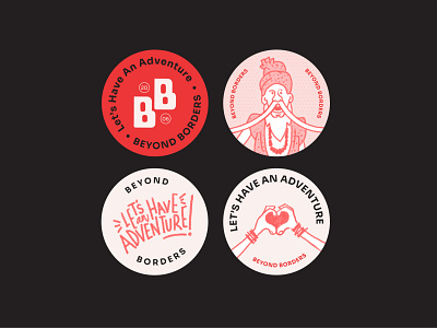 Beyond Borders - Badges badge badgedesign badgelogo branding illustration logo patch pragmaticart typography