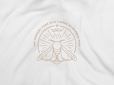 Brand Illustration#1: The Caterpillar Silk Company aka CSCo. branding caterpillar fabric illustration logo luxury minimal moth pragmaticart silk