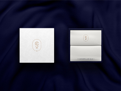 Box Packaging: The Caterpillar Silk Company aka CSCo. box branding caterpillar design fabric logo luxury minimal moth packaging pragmaticart silk