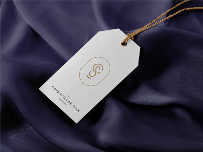 Label: The Caterpillar Silk Company aka CSCo. branding caterpillar design fabric illustration label luxury minimal pragmaticart silk tag