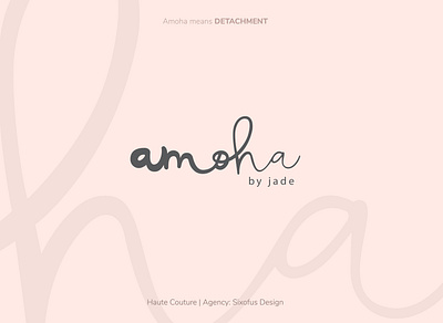 Amoha - V1 fashion haute couture logo logotype luxury pragmaticart type