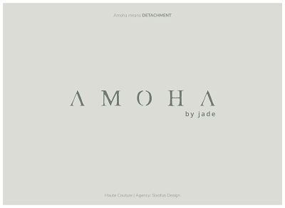 Amoha - V2 fashion haute couture logo logotype luxury pragmaticart type