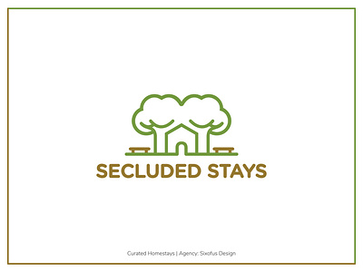 Secluded Stays - V2 branding logo minimal nature pragmaticart tree logo treehouse trees