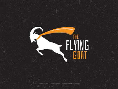 The Flying Goat - V1 animal logo branding cafe comic goat illustration logo pragmaticart superhero superman