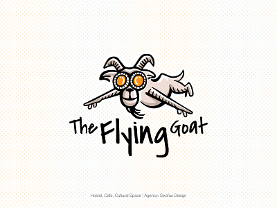 The Flying Goat - V2 animal animal logo branding flying goat hostel illustration logo pragmaticart