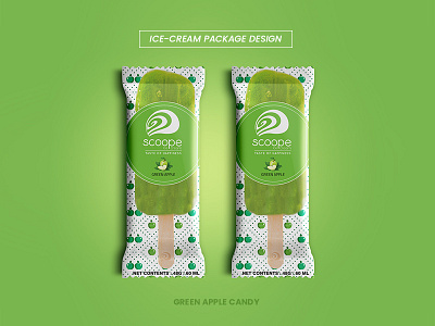 Green Apple Candy branding design icecream package package