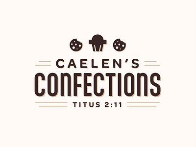 Caelen's Confections Logo bakery baking branding design food graphic design illustration logo typography vector vintage