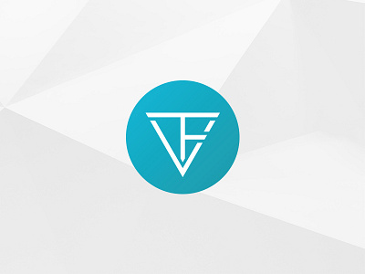 TruFit Mark blue branding button circle f fitness geometric logo t triangle