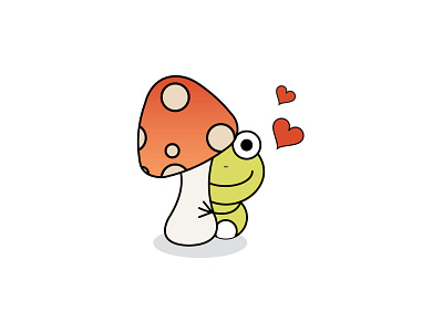 I feel cute! Friday adobe illustrator cute flat design friday frog heart illustration love sticker illustration vector