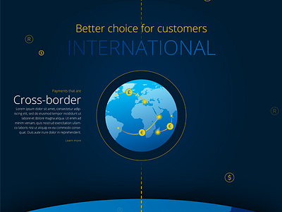 cross border payments elegant globe gradient icon payment sleek