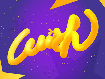 wish ⭐ chocolate gradient star tasty typography wish yellow