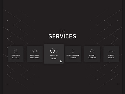 services cards card clean connected dark dots impactful line icons services ui