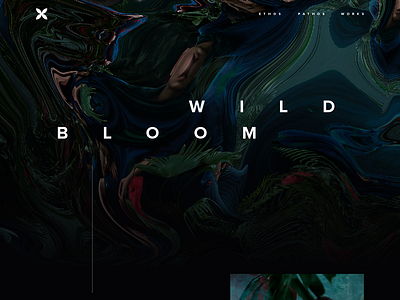 wild blossom agency bloom creative typography forest lettering lines liquid typography website wild