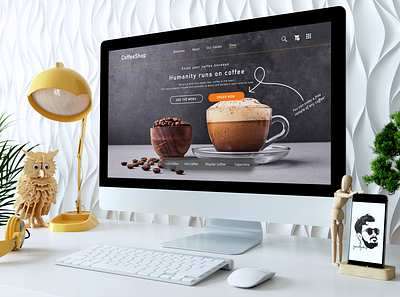 CoffeeShop | Mockup Design adobe illustrator branding coffe design mockup typography ui