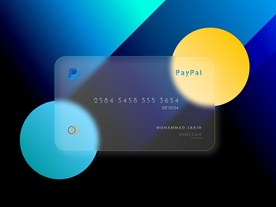 PayPal redesign by Glassmorphism branding glasscard paypal redesign ui ui design