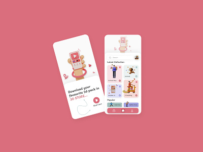 3D Store | Concept mobile ui design 3d 3d art branding design mobile app mobile app design mobile ui ui ui design