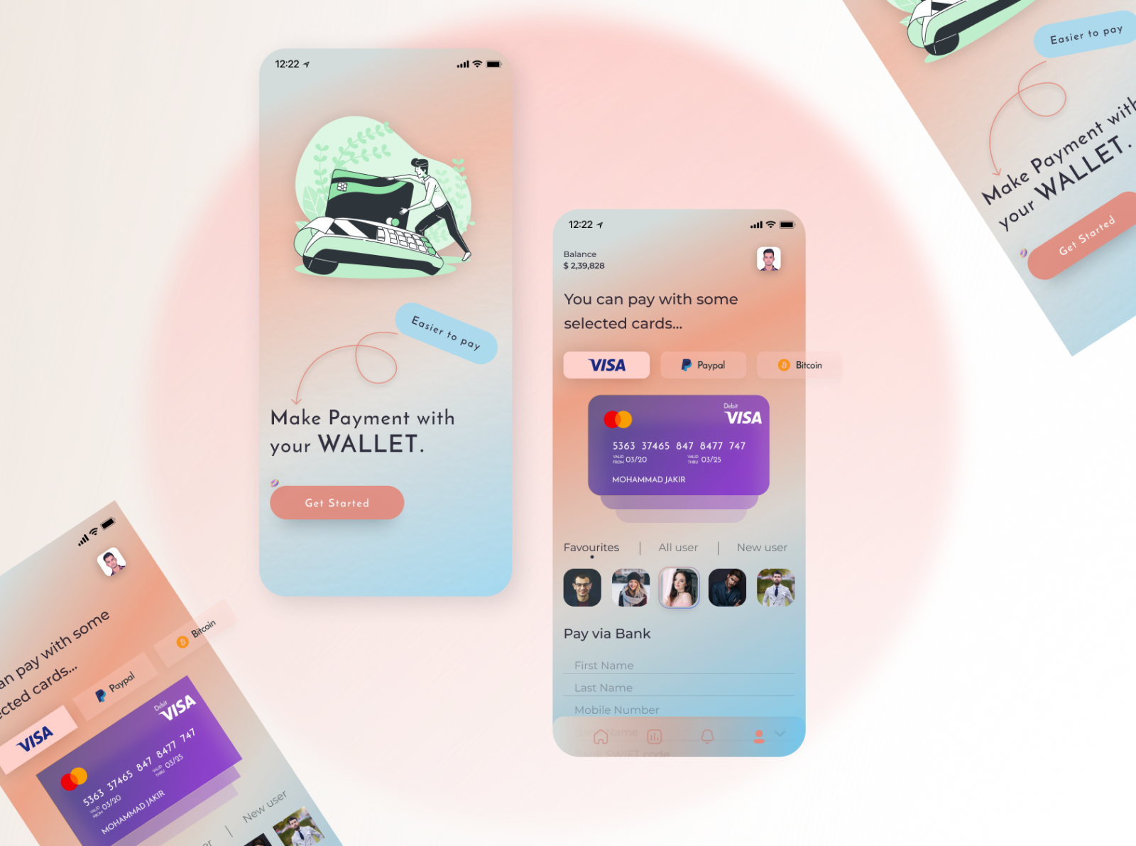 Wallet App concept ui by Mohammad Jakir on Dribbble