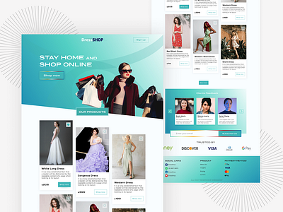 Ecommerce Landing Page Design for DressShop