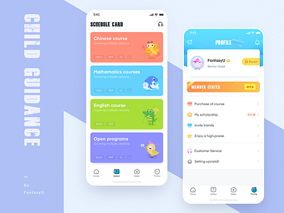 child guidance-2 animation app design ui