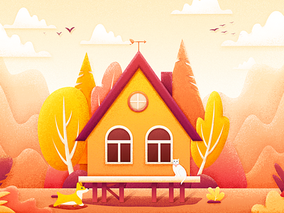 House illustrations design illustration