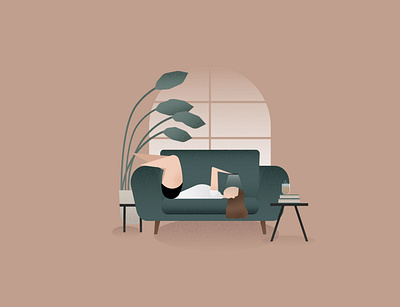 Working from home illustration illustrator quarantine self isolation work from home