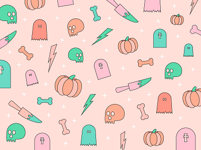 Spook-ay autumn design fall freelance halloween illustration illustrator pattern