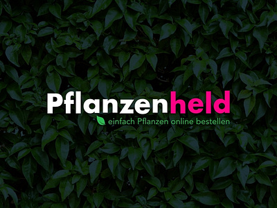 Pflanzenheld logo garden green leaf logo logotype ping plants title titlelogo