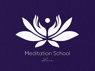 Meditation School logo flower flowerlogo hands logo lotus meditation meditationlogo school simple yoga